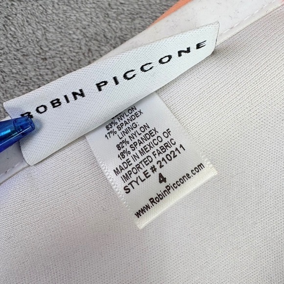 Robin Piccone Swimsuit 4 Isla Plunge One Piece Body Shaping Terracotta Tie NWOT - Picture 10 of 14